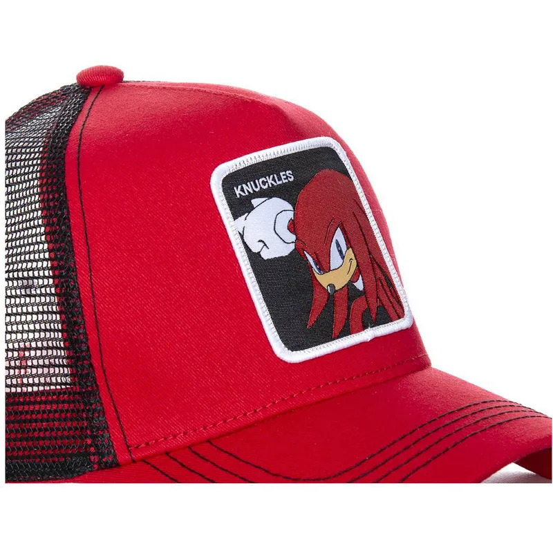 kasketter-buet-rod-snapback-knuckles-the-echidna-sonic-the-hedgehog-af-capslab