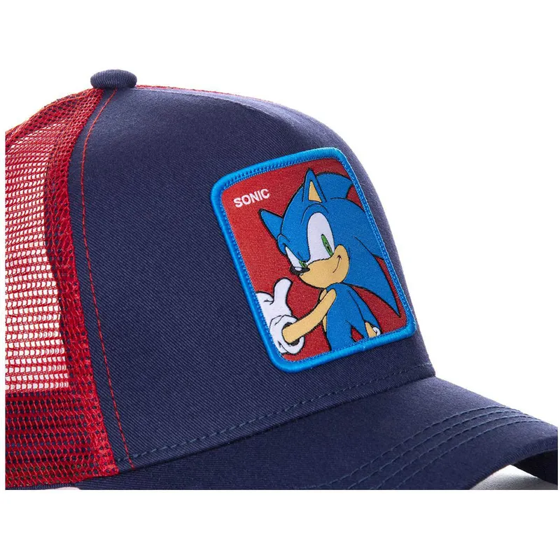 kasketter-buet-marinebla-snapback-sonic-sonic-the-hedgehog-af-capslab