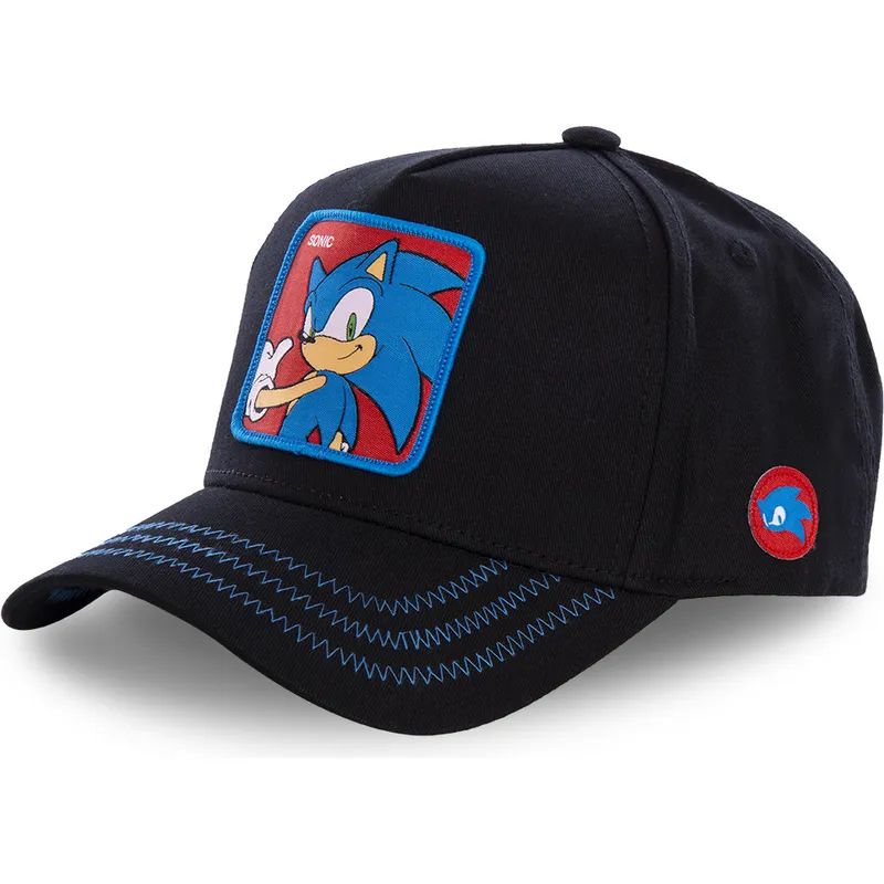 kasketter-buet-sort-snapback-sonic-sonic-the-hedgehog-af-capslab