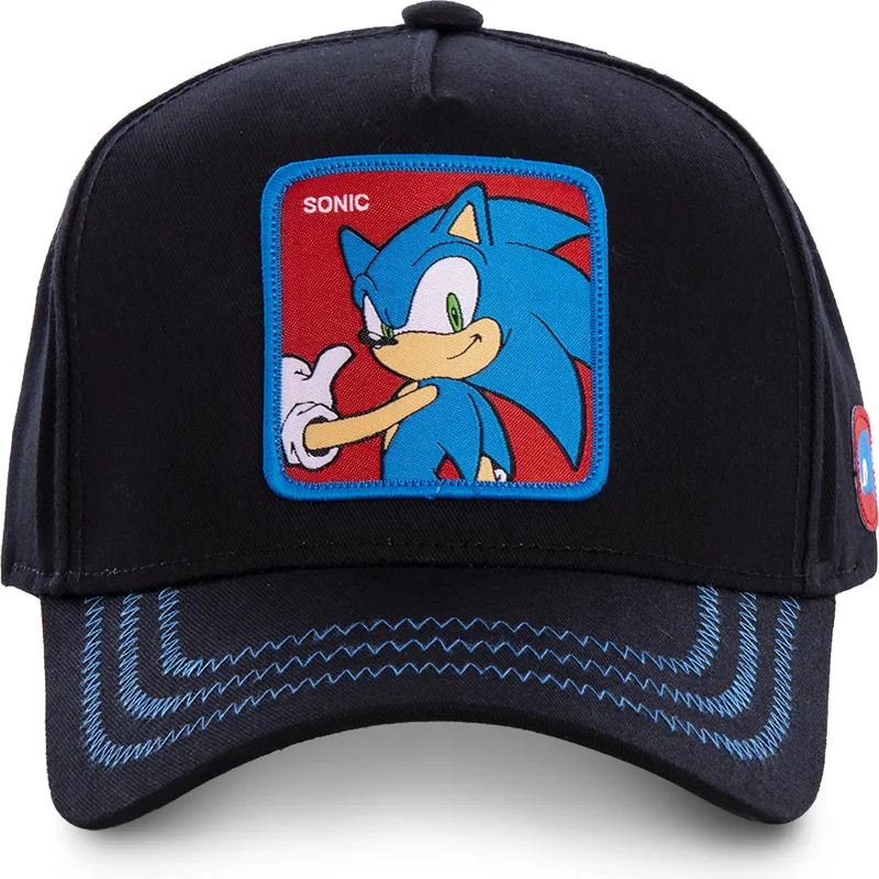 kasketter-buet-sort-snapback-sonic-sonic-the-hedgehog-af-capslab