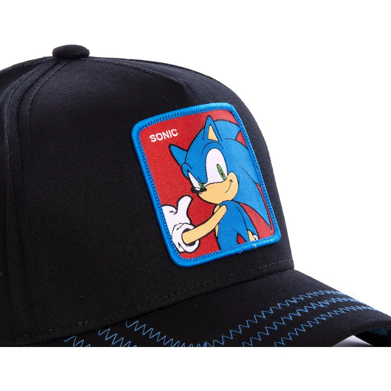 kasketter-buet-sort-snapback-sonic-sonic-the-hedgehog-af-capslab