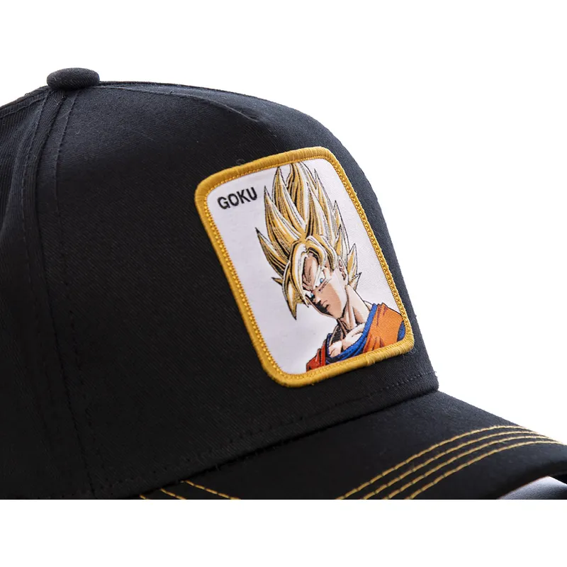 sort-snapback-kasket-med-buet-skygge-son-goku-super-saiyan-go2-dragon-ball-fra-capslab