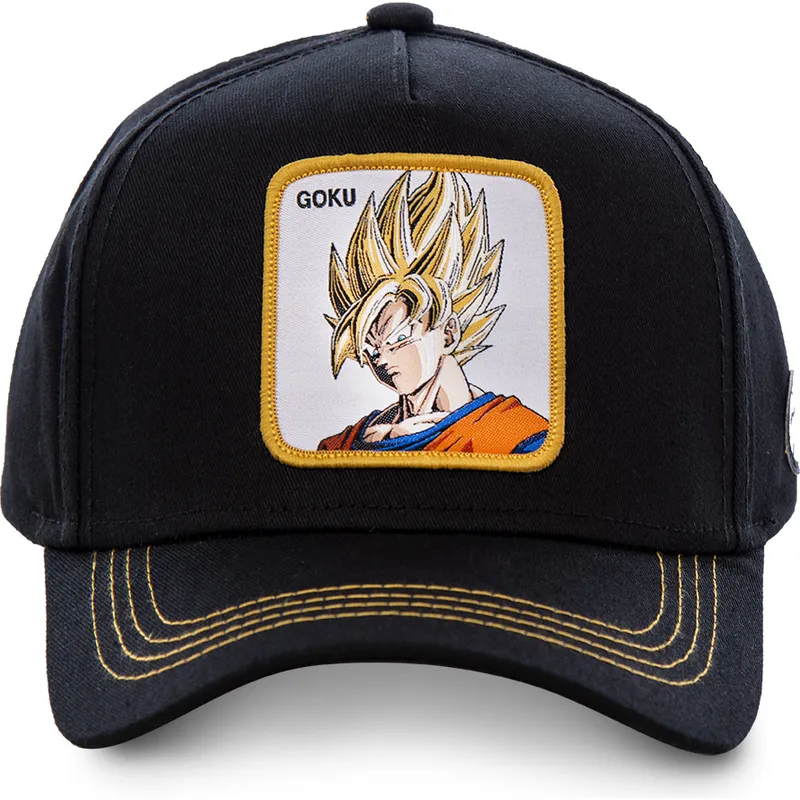 sort-snapback-kasket-med-buet-skygge-son-goku-super-saiyan-go2-dragon-ball-fra-capslab