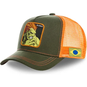 capslab-blanka-bla-street-fighter-gron-og-orange-trucker-cap