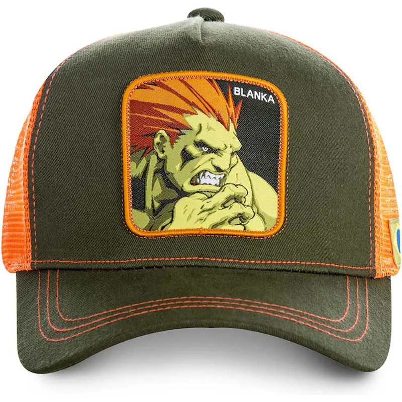 kasketter-buet-gron-snapback-blanka-street-fighter-af-capslab