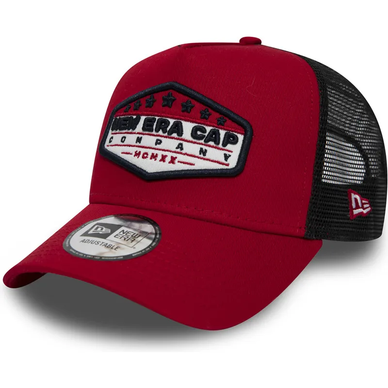 kasketter-buet-rod-snapback-a-frame-af-new-era