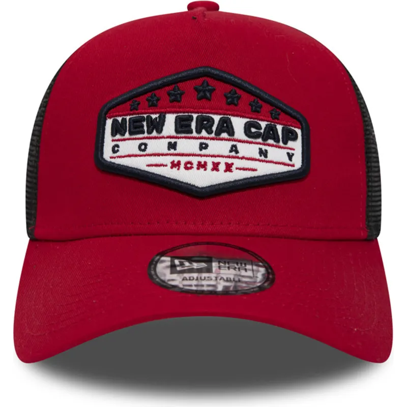 kasketter-buet-rod-snapback-a-frame-af-new-era