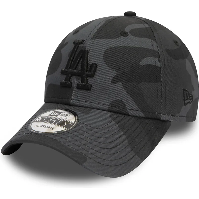 kasketter-buet-camouflage-justerbar-rem-negro-negro-9forty-essential-fra-los-angeles-dodgers-mlb-af-new-era