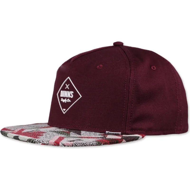 djinns-5-panel-granat-snapback-gummi-aztek-kasket