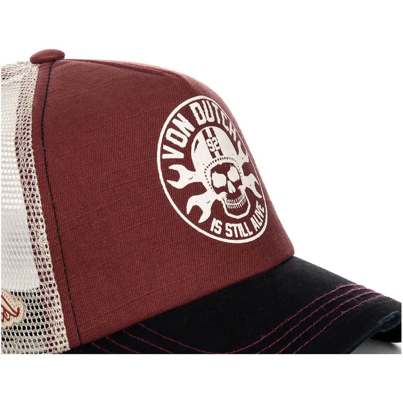 kasketter-buet-rod-snapback-af-von-dutch