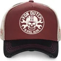 kasketter-buet-rod-snapback-af-von-dutch
