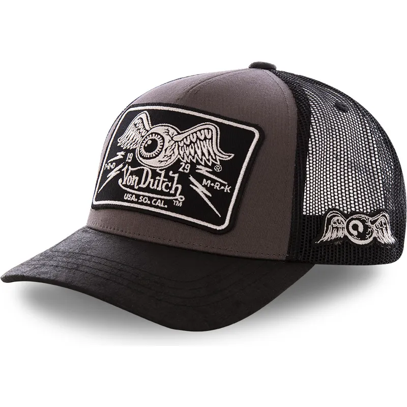 kasketter-buet-gra-snapback-af-von-dutch