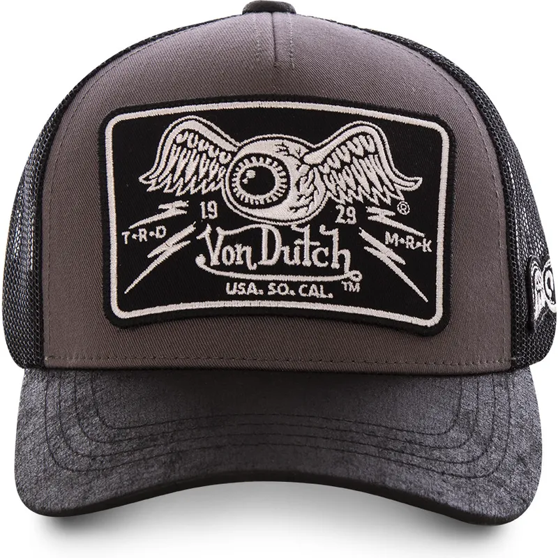 kasketter-buet-gra-snapback-af-von-dutch