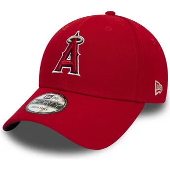 Rød justerbar curved kasket 9FORTY The League fra Los Angeles Angels MLB fra New Era