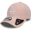 kasketter-buet-rosa-justerbar-rem-9twenty-dryera-packable-fra-los-angeles-dodgers-mlb-af-new-era