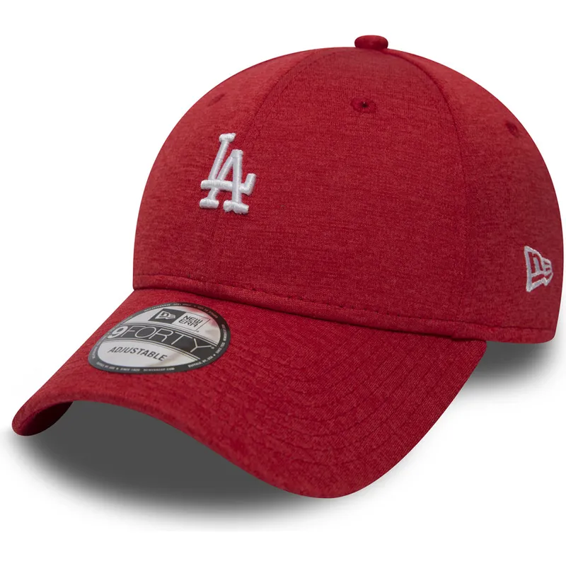 kasketter-buet-rod-justerbar-rem-9forty-shadow-tech-fra-los-angeles-dodgers-mlb-af-new-era