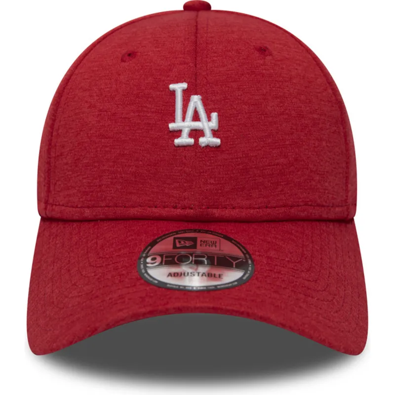 kasketter-buet-rod-justerbar-rem-9forty-shadow-tech-fra-los-angeles-dodgers-mlb-af-new-era
