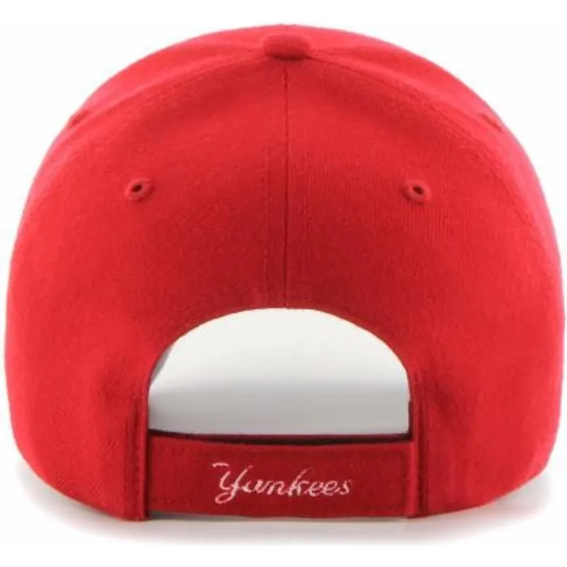 kasketter-buet-rod-justerbar-rem-til-barn-mvp-fra-new-york-yankees-mlb-af-47-brand