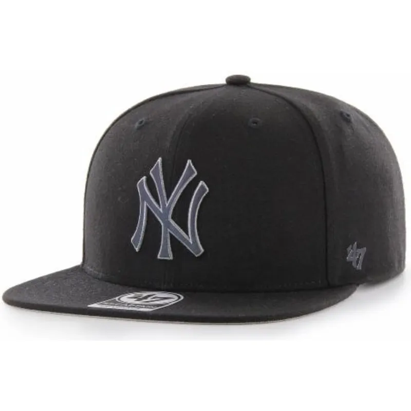 kasketter-flad-sort-snapback-captain-iridescent-fra-new-york-yankees-mlb-af-47-brand