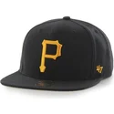 sort-captain-no-shot-pittsburgh-pirates-mlb-snapback-kasket-med-flad-skygge-fra-47-brand
