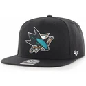 sort-captain-no-shot-san-jose-sharks-nhl-snapback-cap-med-flad-skygge-fra-47-brand