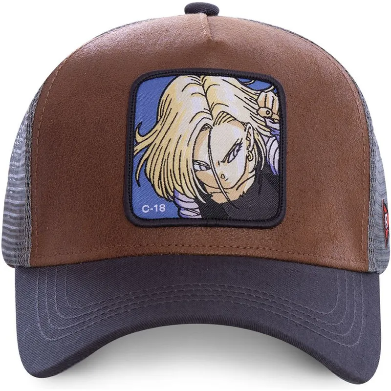 kasketter-buet-brun-snapback-c-18-dragon-ball-af-capslab