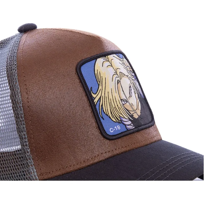 kasketter-buet-brun-snapback-c-18-dragon-ball-af-capslab