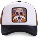 hvid-brun-og-sort-trucker-cap-master-roshi-kam3m-dragon-ball-fra-capslab