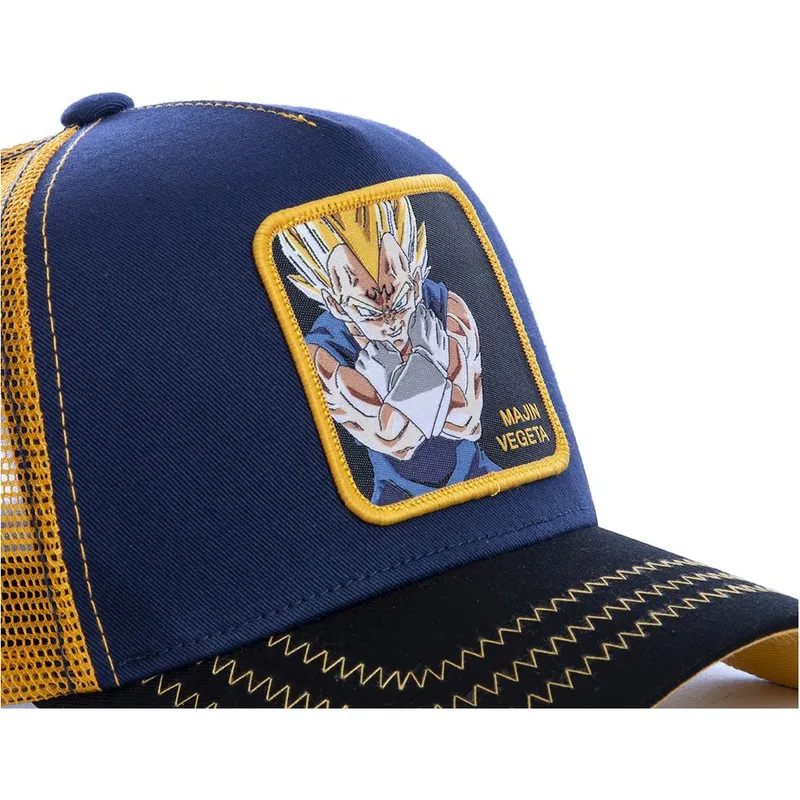 trucker-kasket-marinebla-og-gul-majin-vegeta-mv1-dragon-ball-fra-capslab