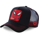 kasketter-buet-sort-snapback-spider-man-marvel-comics-af-capslab