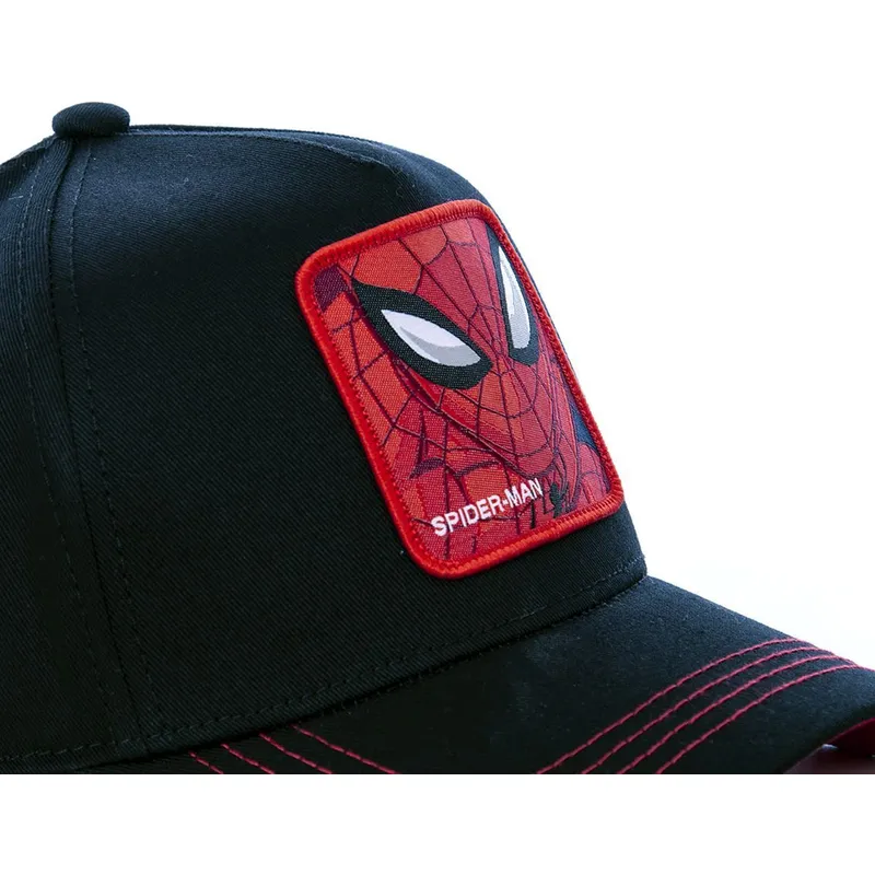 kasketter-buet-sort-snapback-spider-man-marvel-comics-af-capslab