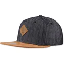 flad-sort-snapback-kasket-linen-2015-fra-djinns
