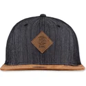 flad-sort-snapback-kasket-linen-2015-fra-djinns