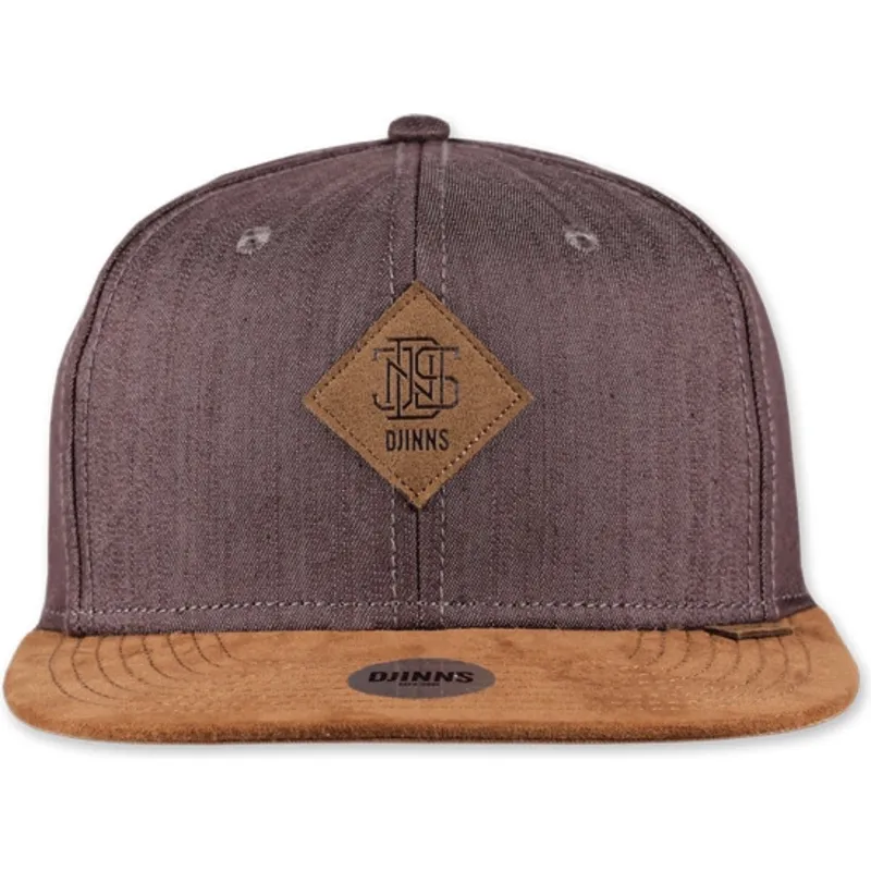 kasketter-flad-brun-snapback-af-djinns