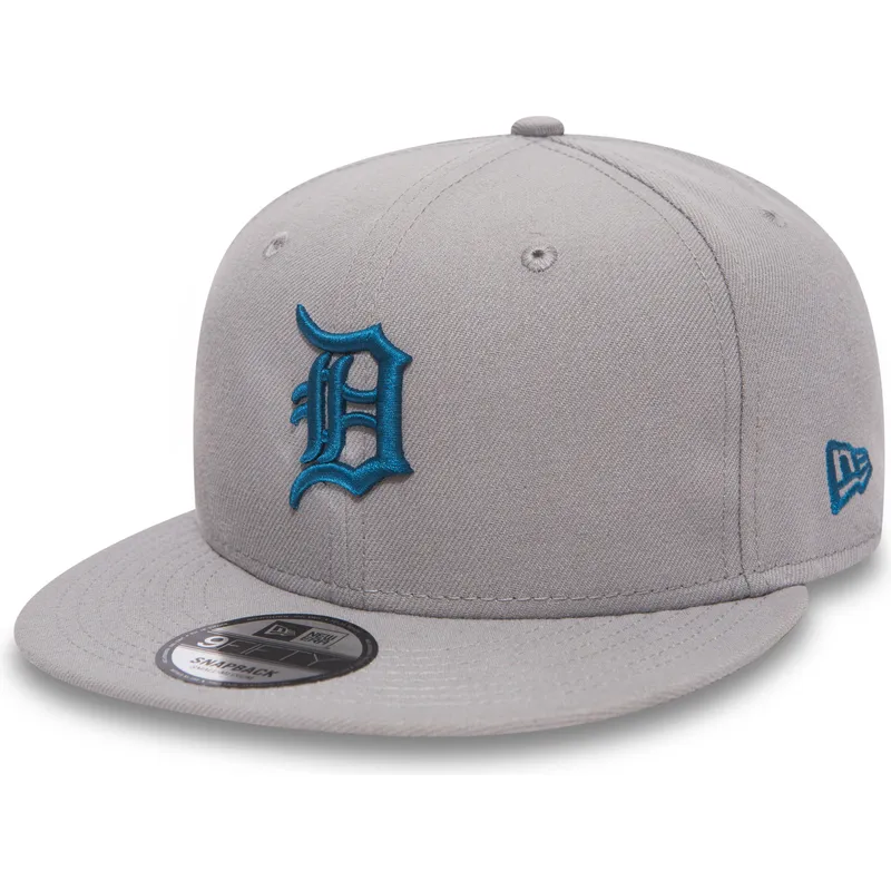 gra-flad-snapback-kasket-med-blat-logo-9fifty-essential-league-fra-detroit-tigers-mlb-fra-new-era
