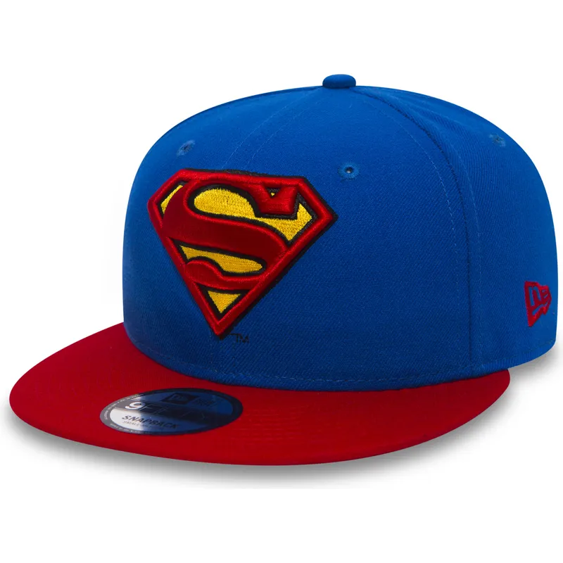 kasketter-flad-bla-snapback-9fifty-team-fra-superman-warner-bros-af-new-era