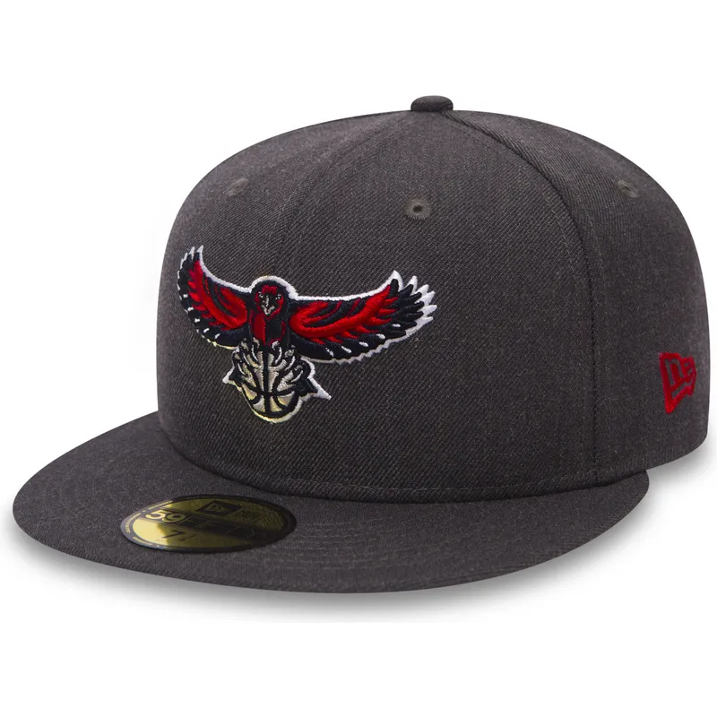 kasketter-flad-sort-tilpasset-59fifty-heather-fra-atlanta-hawks-nba-af-new-era