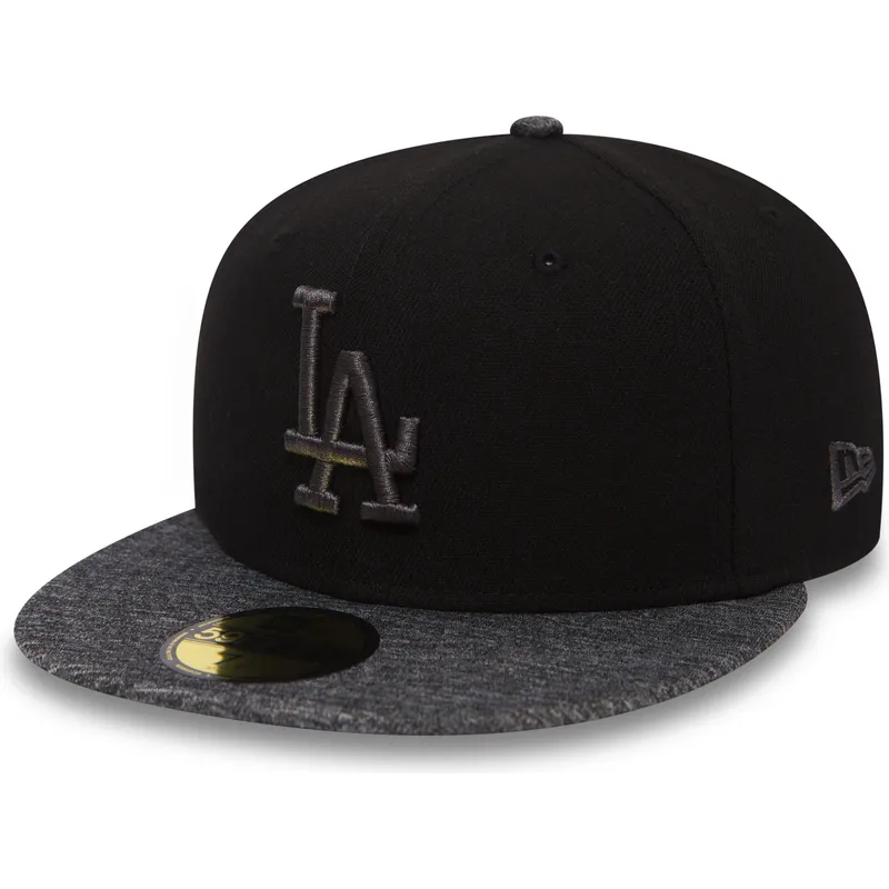 kasketter-flad-sort-tilpasset-59fifty-grey-collection-fra-los-angeles-dodgers-mlb-af-new-era