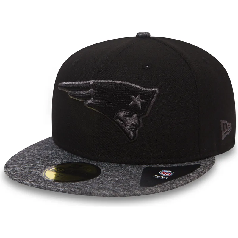 new-england-patriots-nfl-59fifty-gra-kollektion-justerbar-sort-flad-kasket-fra-new-era