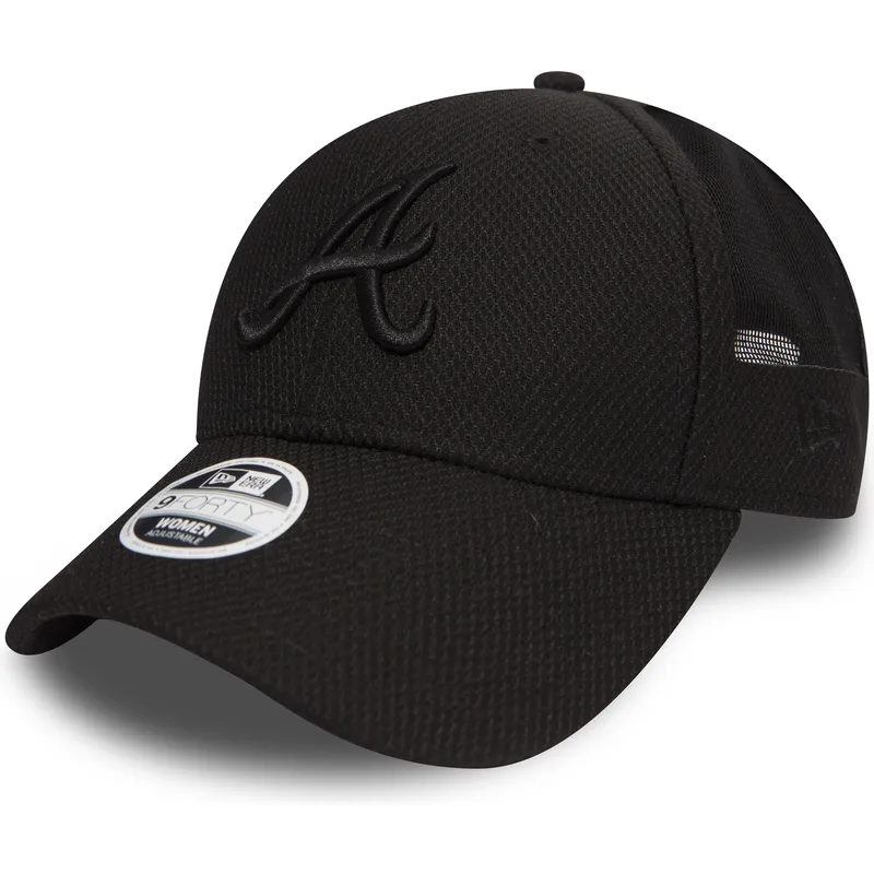 atlanta-braves-mlb-new-era-9forty-sport-mesh-sort-justerbar-buet-kasket-med-sort-logo