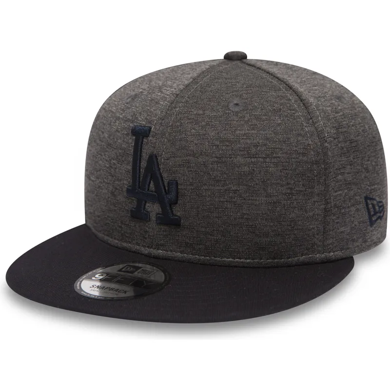 kasketter-flad-sten-snapback-9fifty-heather-jersey-fra-los-angeles-dodgers-mlb-af-new-era