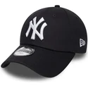 kasketter-buet-sort-justerbar-rem-til-barn-velcro-9forty-essential-fra-new-york-yankees-mlb-af-new-era