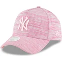 new-era-new-york-yankees-mlb-9forty-a-frame-engineered-fit-justerbar-pink-cap-med-buet-skygge-og-pink-logo
