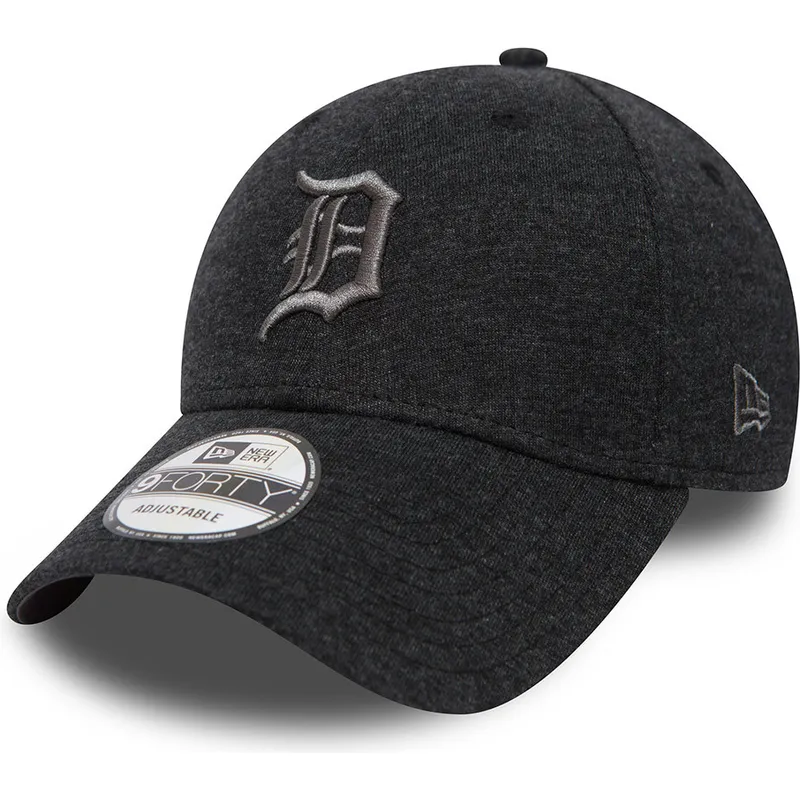 sort-justerbar-buet-kasket-med-grat-logo-9forty-essential-jersey-af-detroit-tigers-mlb-fra-new-era