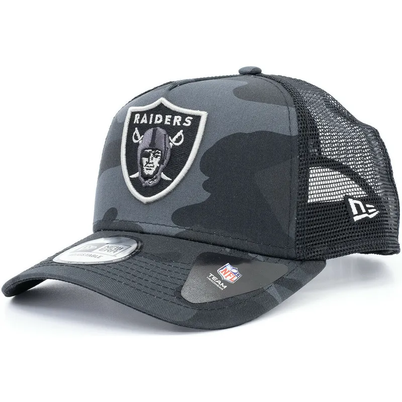 kasketter-buet-camouflage-snapback-negro-essential-camo-a-frame-fra-las-vegas-raiders-nfl-af-new-era