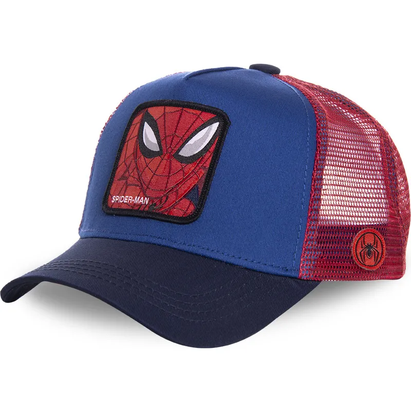 kasketter-buet-bla-snapback-spider-man-marvel-comics-af-capslab kasketter-buet-bla-snapback-spider-man-marvel-comics-af-capslab