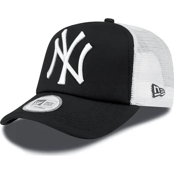 kasketter-buet-sort-snapback-clean-a-frame-fra-new-york-yankees-mlb-af-new-era