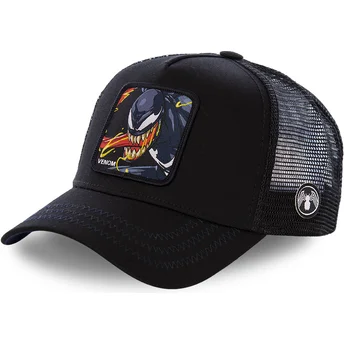 kasketter-buet-sort-snapback-venom-marvel-comics-af-capslab