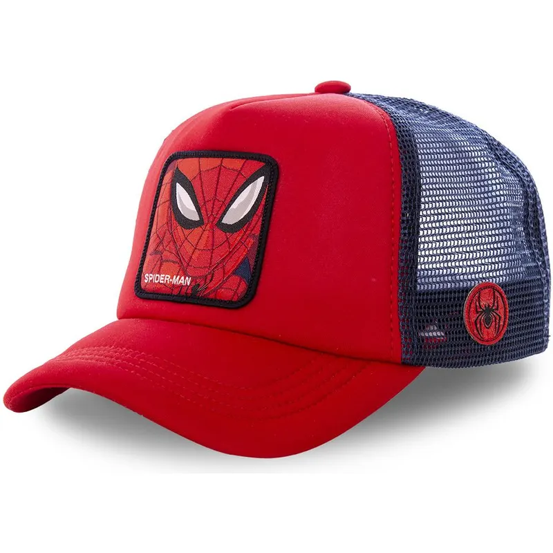 kasketter-buet-rod-snapback-spider-man-marvel-comics-af-capslab