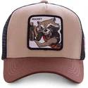 kasketter-buet-brun-snapback-rocket-raccoon-marvel-comics-af-capslab